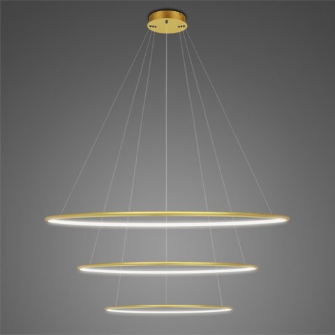 Lampa wisząca Ledowe Okręgi No.3 80 cm in 4k złota