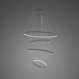 Lampa wisząca Ledowe okręgi No.4 Φ100 cm czarna 3k ściemnialna Altavola Design ALTAVOLA DESIGN