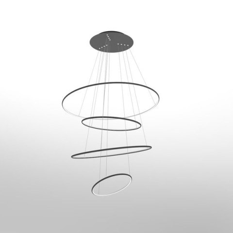 Lampa wisząca Ledowe okręgi No.4 Φ100 cm 3k czarna Altavola Design ALTAVOLA DESIGN