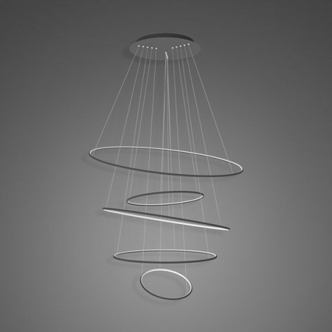 Lampa wisząca Ledowe okręgi No.5 Φ120 cm czarna 4k ściemnialna Altavola Design ALTAVOLA DESIGN