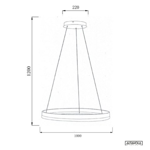 Ledowa lampa wisząca Billions No.1 Φ100 cm - 4k Altavola Design ALTAVOLA DESIGN
