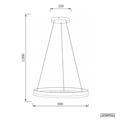 Ledowa lampa wisząca Billions No.1 Φ60 cm - 3k Altavola Design ALTAVOLA DESIGN