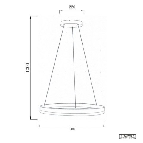 Ledowa lampa wisząca Billions No.1 Φ80 cm - 4k Altavola Design ALTAVOLA DESIGN