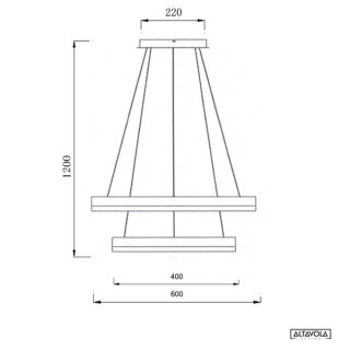 Ledowa lampa wisząca Billions No.2 Φ60 cm - 3k Altavola Design ALTAVOLA DESIGN