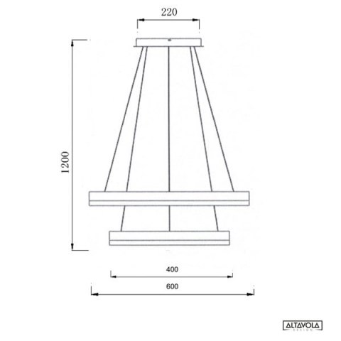 Ledowa lampa wisząca Billions No.2 Φ60 cm - 4k Altavola Design ALTAVOLA DESIGN