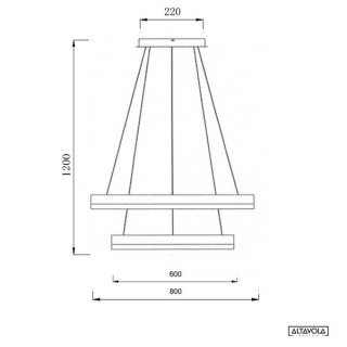 Ledowa lampa wisząca Billions No.2 Φ80 cm - 3k Altavola Design ALTAVOLA DESIGN