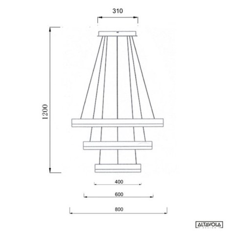 Ledowa lampa wisząca Billions No.3 Φ80 cm - 3k ściemnialna Altavola Design ALTAVOLA DESIGN