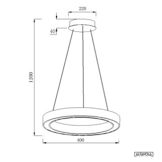 Ledowa lampa wisząca Billions No.4 Φ40 cm - 3k złota Altavola Design ALTAVOLA DESIGN