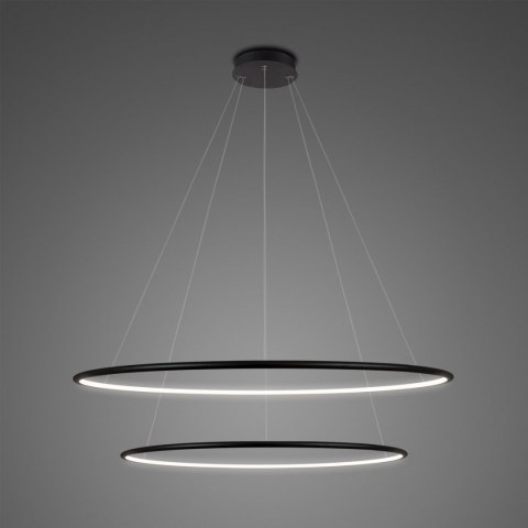 Altavola Design: Lampa Ledowe Okręgi No. 2 czarna Φ80 cm in 4k ALTAVOLA DESIGN