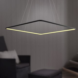 Altavola Design: Lampa wisząca Ledowe Kwadraty No. 1 in 3k czarna ALTAVOLA DESIGN