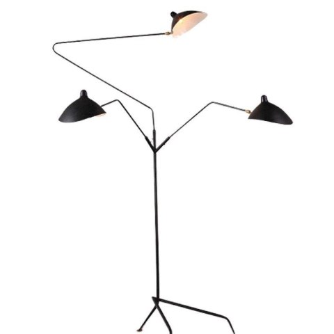 Lampa stojąca CRANE-3F czarna 210 cm Step into Design