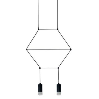 Lampa wisząca LINEA-2 czarna 35 cm Step into Design