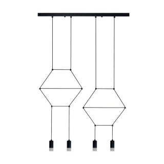 Lampa wisząca LINEA-4 LONG czarna 70 cm Step into Design