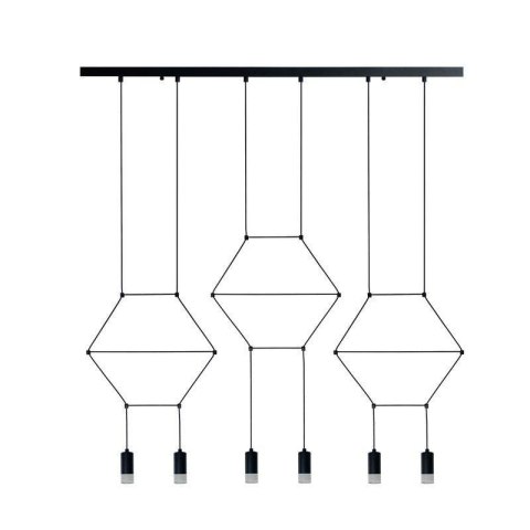 Lampa wisząca LINEA-6 LONG czarna 100 cm Step into Design