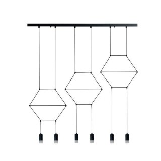 Lampa wisząca LINEA-6 LONG czarna 100 cm Step into Design