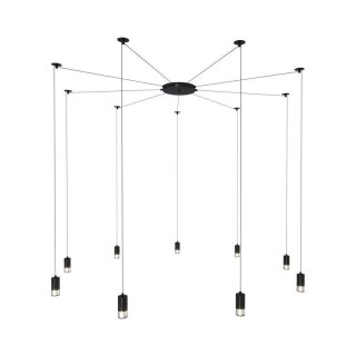 Lampa wisząca LINEA-9 czarna Step into Design