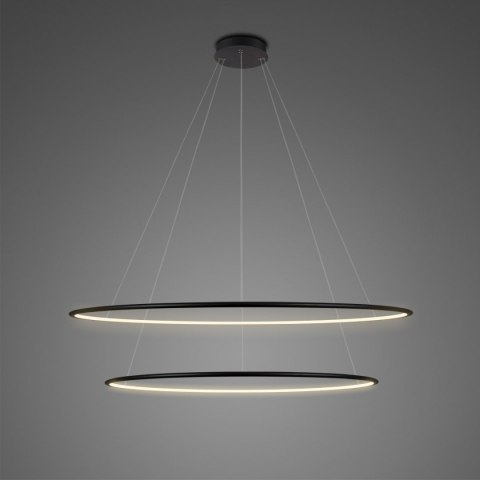 Lampa wisząca Ledowe Okręgi No. 2 Φ100 cm in 3k czarna Altavola Design ALTAVOLA DESIGN