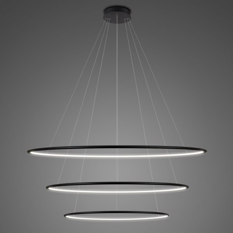 Lampa wisząca Ledowe Okręgi No.3 Φ100 cm in 4k czarna ściemnialna Altavola Design ALTAVOLA DESIGN