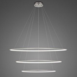 Lampa wisząca Ledowe Okręgi No.3 100 cm in 4k srebrna ściemnialna