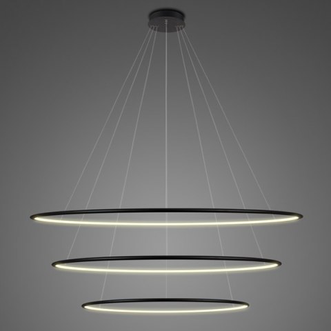 Lampa wisząca Ledowe Okręgi No.3 Φ120 cm in 3k czarna ściemnialna Altavola Design ALTAVOLA DESIGN