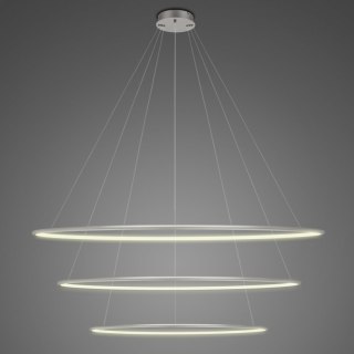 Lampa wisząca Ledowe Okręgi No.3 120 cm in 3k srebrna ściemnialna