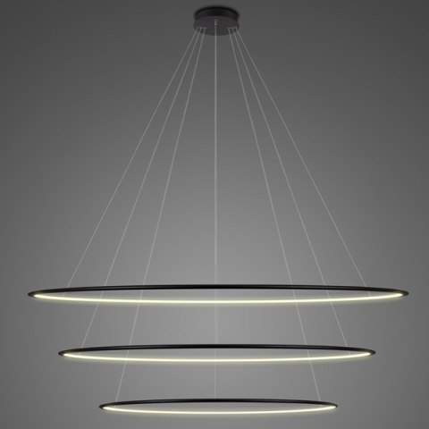 Lampa wisząca Ledowe Okręgi No.3 Φ180 cm in 3k czarna Altavola Design ALTAVOLA DESIGN