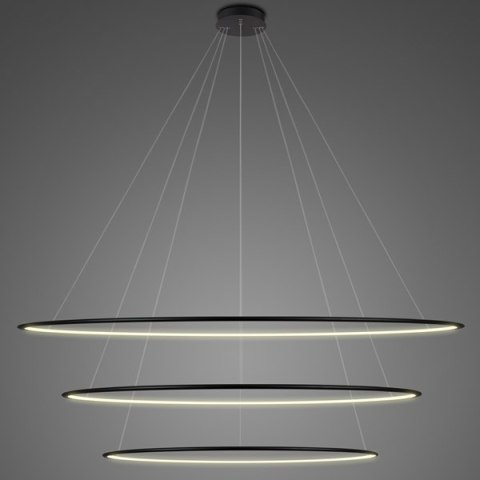 Lampa wisząca Ledowe Okręgi No.3 Φ230 cm in 3k czarna Altavola Design ALTAVOLA DESIGN