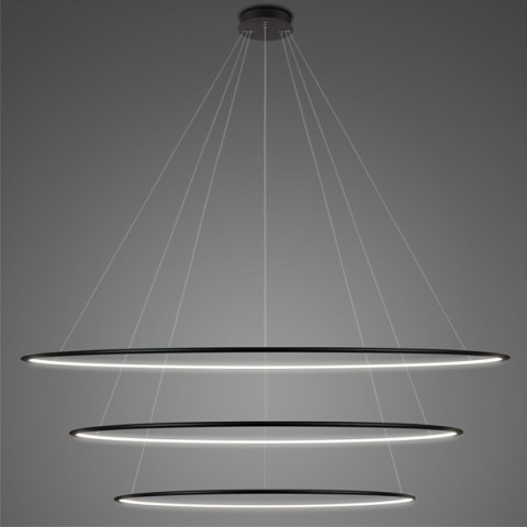 Lampa wisząca Ledowe Okręgi No.3 Φ230 cm in 4k czarna Altavola Design ALTAVOLA DESIGN