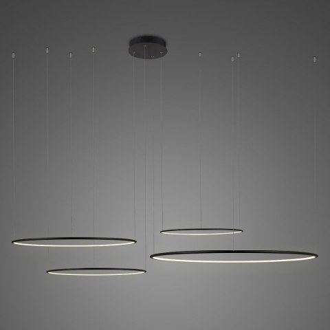 Lampa wisząca Ledowe Okręgi No.4 Φ100 cm in 3k czarna ściemnialna Altavola Design ALTAVOLA DESIGN