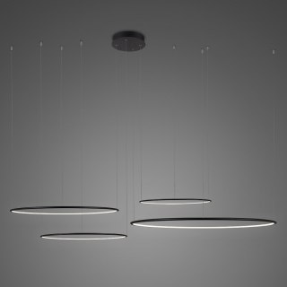 Lampa wisząca Ledowe Okręgi No.4 Φ100 cm in 4k czarna ściemnialna Altavola Design ALTAVOLA DESIGN