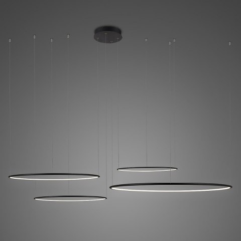 Lampa wisząca Ledowe Okręgi No.4 Φ100 cm in 4k czarna ściemnialna Altavola Design ALTAVOLA DESIGN