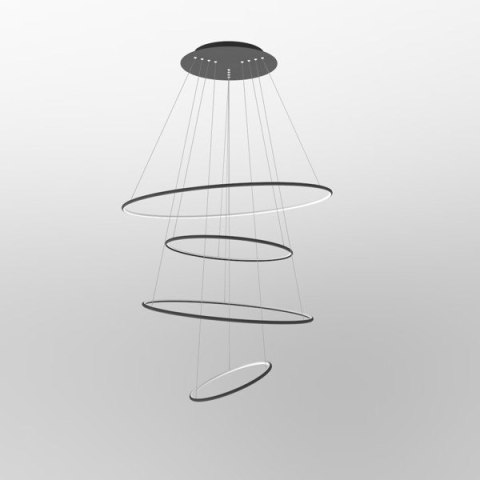 Lampa wisząca Ledowe okręgi No.4 Φ100 cm czarna 4k Altavola Design ALTAVOLA DESIGN