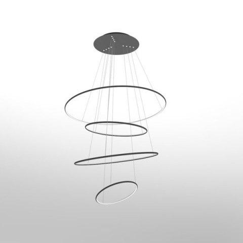 Lampa wisząca Ledowe okręgi No.4 Φ100 cm czarna 4k ściemnialna Altavola Design ALTAVOLA DESIGN