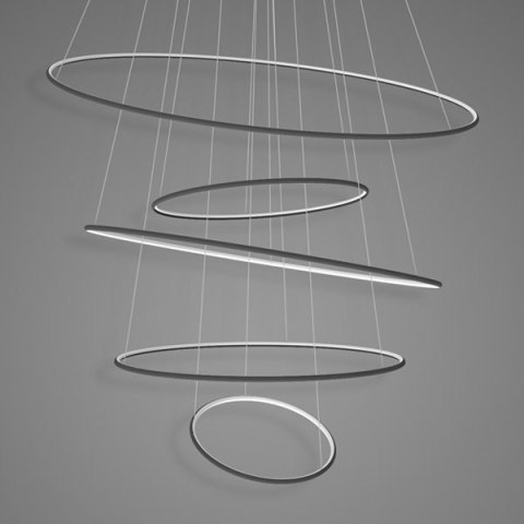 Lampa wisząca Ledowe okręgi No.5 Φ120 cm 3k czarna Altavola Design ALTAVOLA DESIGN