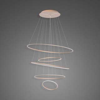 Lampa wisząca Ledowe okręgi No.5 120 cm 3k miedziana ściemnialna