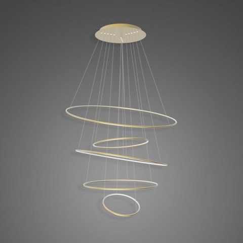 Lampa wisząca Ledowe okręgi No.5 120 cm 3k złota