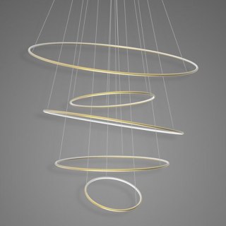 Lampa wisząca Ledowe okręgi No.5 120 cm 3k złota