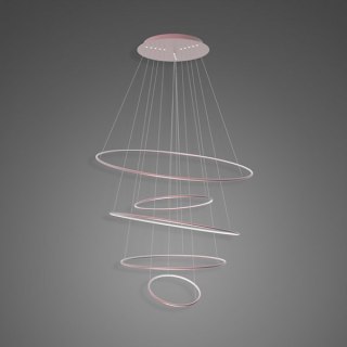 Lampa wisząca Ledowe okręgi No.5 120 cm 4k różowe złoto