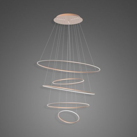 Lampa wisząca Ledowe okręgi No.5 120 cm miedziana 3k