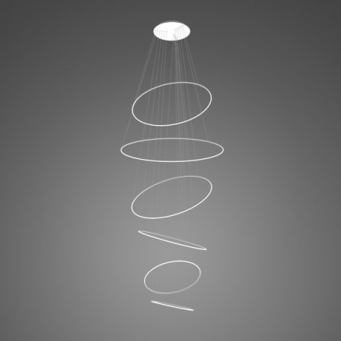 Lampa wisząca Ledowe okręgi No.6 biała in 3k Altavola Design ALTAVOLA DESIGN