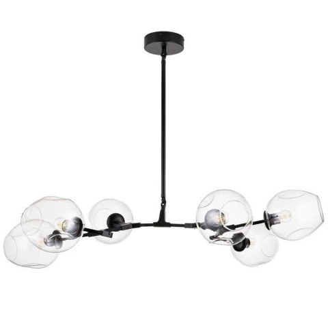 Lampa wisząca MODERN ORCHID-6 transparentno czarna 130 cm Step into Design