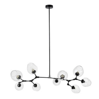 Lampa wisząca MODERN ORCHID-9 transparentno czarna 150 cm Step into Design