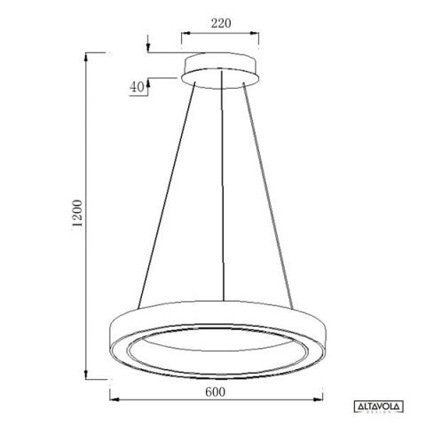 Ledowa lampa wisząca Billions No.5 Φ60 cm - 3k złota Altavola Design ALTAVOLA DESIGN