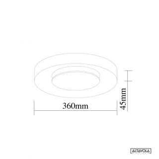 Plafon ledowy Futuro No. 2 Φ36 Altavola Design ALTAVOLA DESIGN