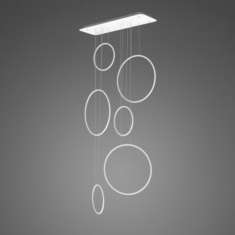 Altavola Design: Lampa wisząca Ledowe Okręgi No. 8 - 90 cm in 3k biała ALTAVOLA DESIGN