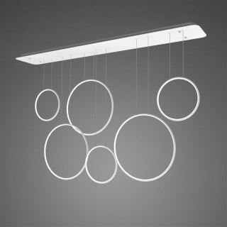 Altavola Design: Lampa wisząca Ledowe Okręgi no. 8 biała180 cm in 3k ALTAVOLA DESIGN