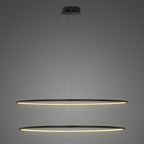 Lampa Ledowe Okręgi No. 2 Φ120 cm in 3k czarna ściemnialna Altavola Design ALTAVOLA DESIGN