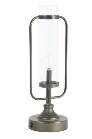 Lampa stołowa LED Raddie czarna/brązowa Light&Living