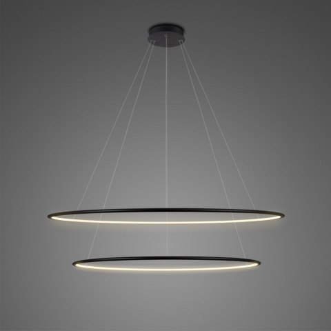 Lampa wisząca Ledowe Okręgi No. 2 Φ100 cm in 4k czarna Altavola Design ALTAVOLA DESIGN