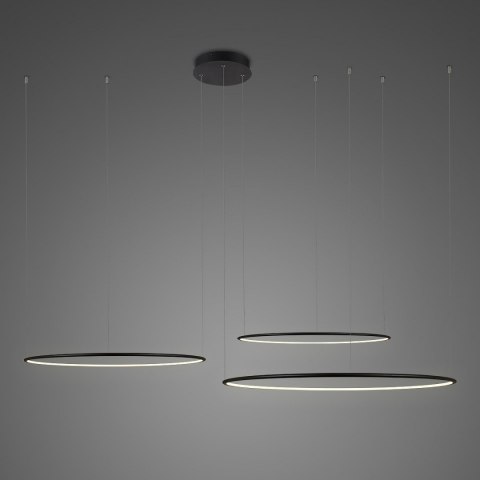 Lampa wisząca Ledowe Okręgi No.3 Φ100 cm in 3k czarna ściemnialna Altavola Design ALTAVOLA DESIGN